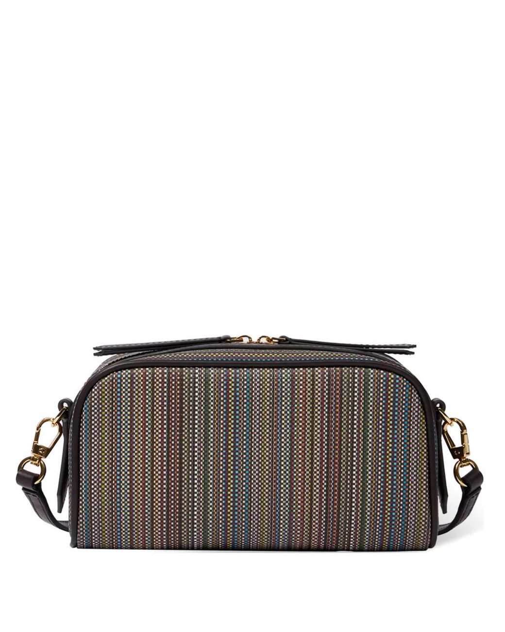 Paul Smith Brown Signature Stripe Cross Body Bag