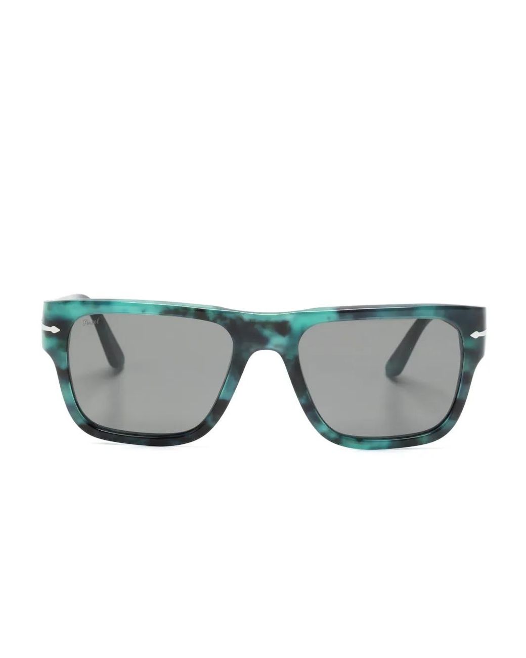 Persol Gray Tortoiseshell Square-Frame Sunglasses
