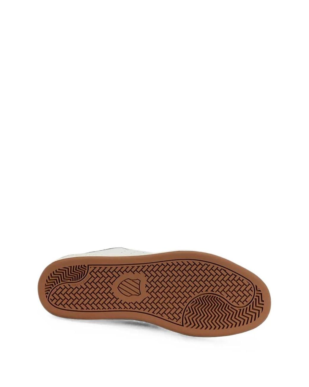 K-swiss White Perforated-Detail Leather Sneakers