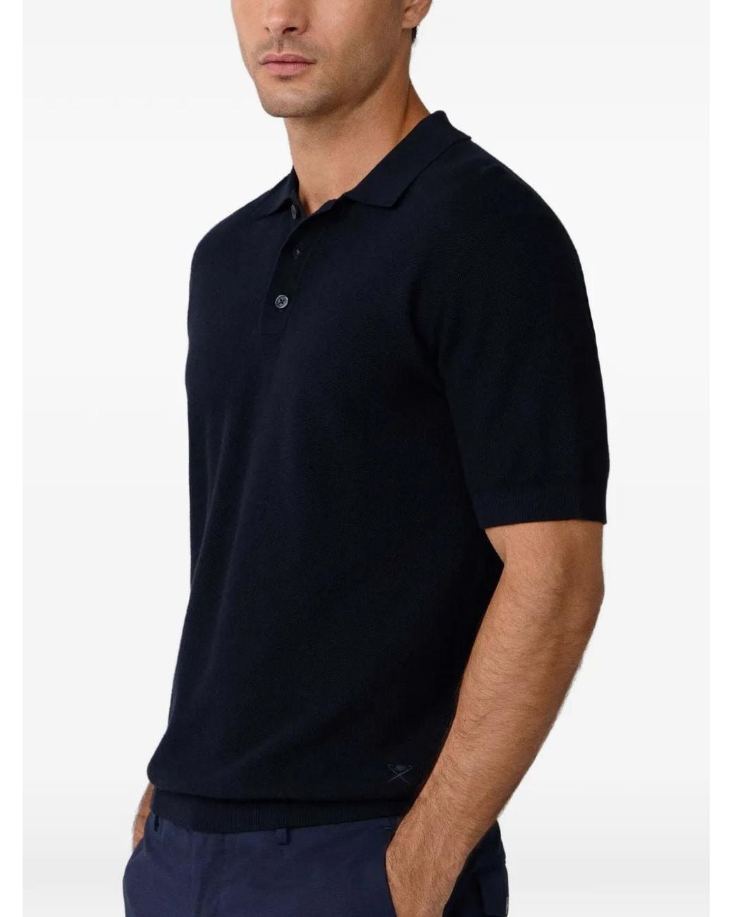 Hackett Black Short-Sleeved Polo Shirt for men