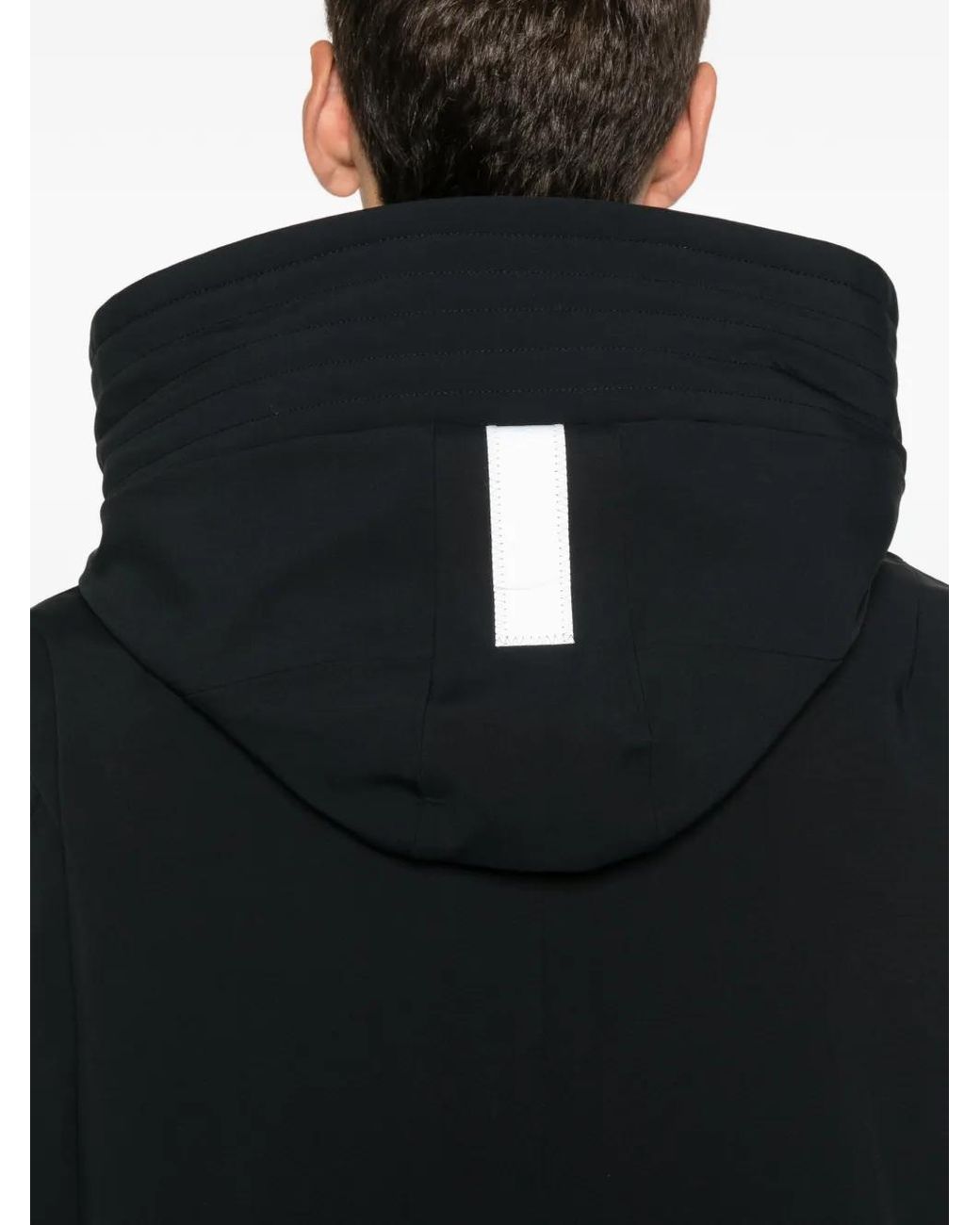 Peuterey Black Kasa Padded Hooded Coat for men