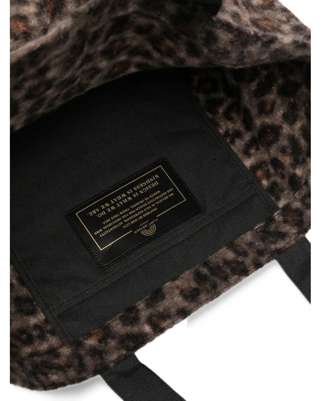 Kurt Geiger Black Holborn Leopard-Print Tote Bag