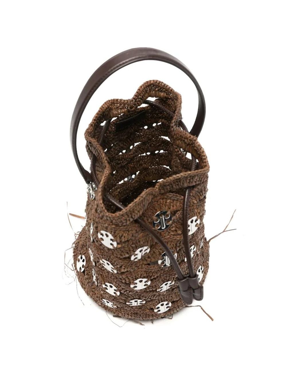 Rabanne White Logo-Embossed Bucket Bag