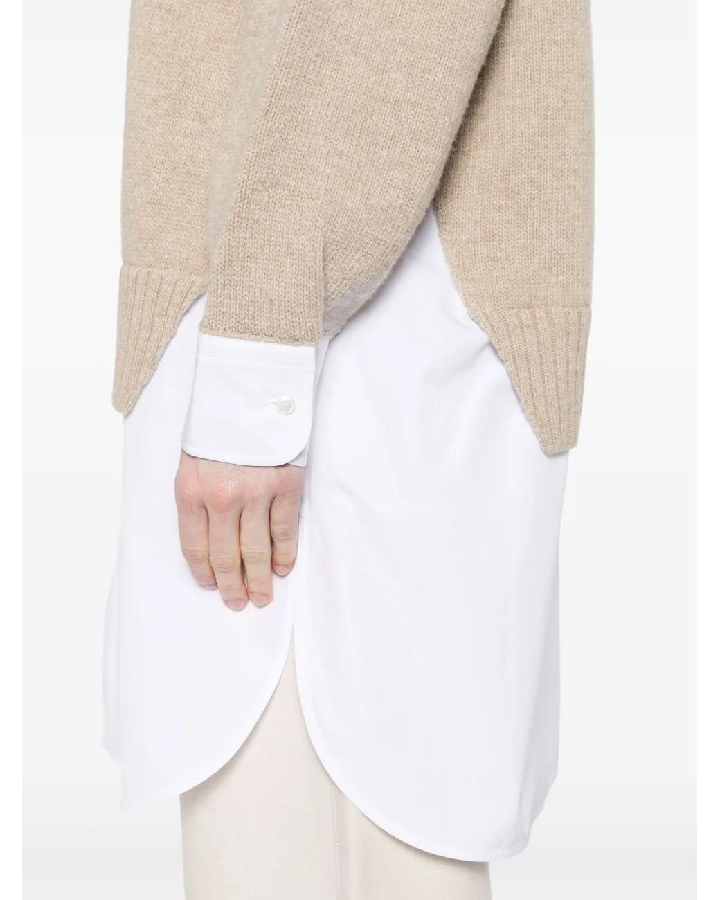 Jersey Con Efecto A Capas Stella McCartney de color Natural