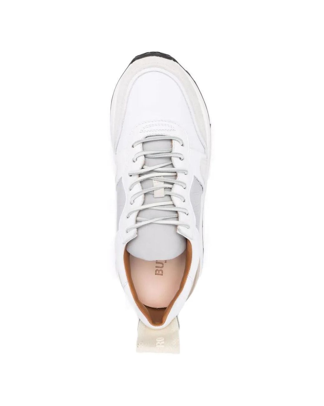 Buttero White Panelled-Design Sneakers for men