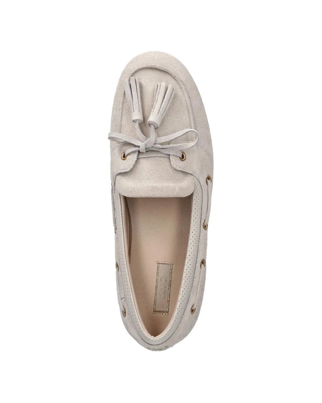 Liu Jo White Suede Loafers With Tassels
