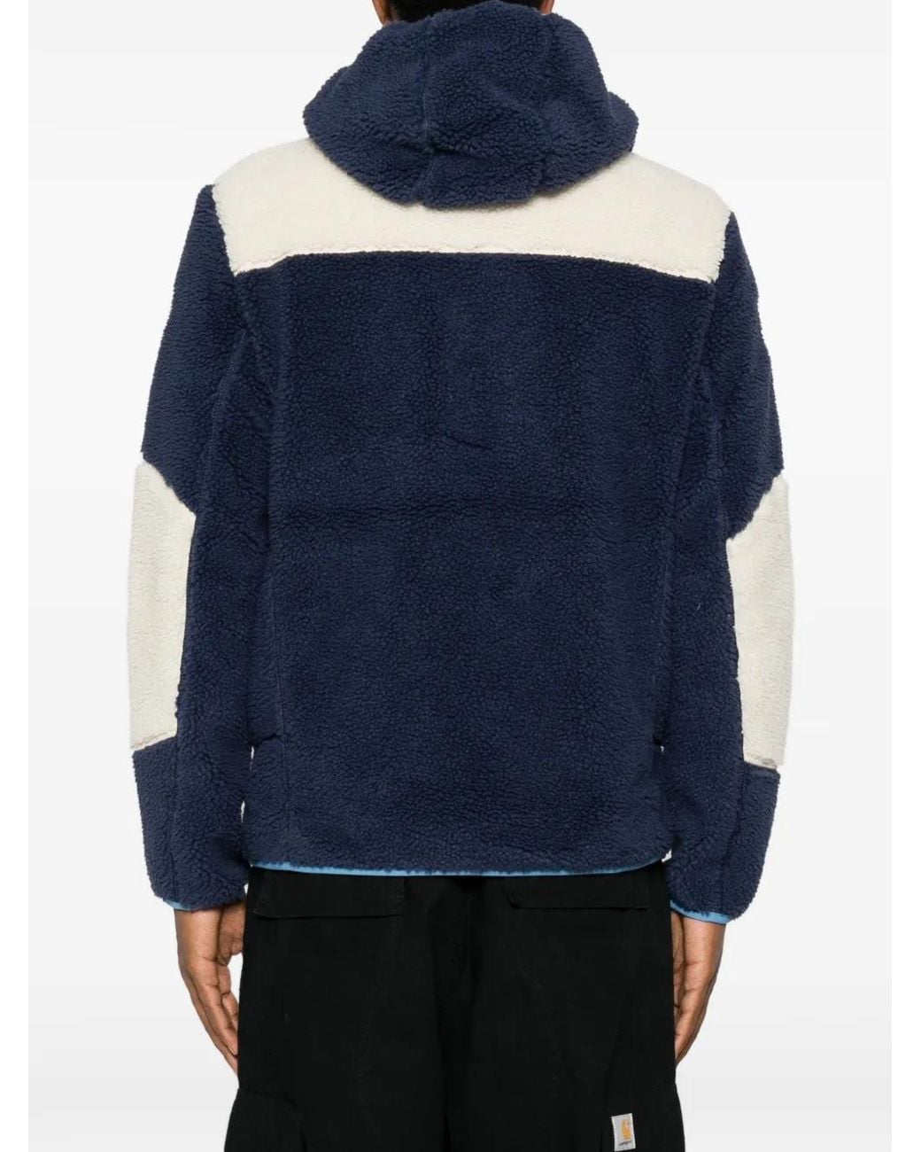 Napapijri Blue Colour-Block Fleece Jacket for men