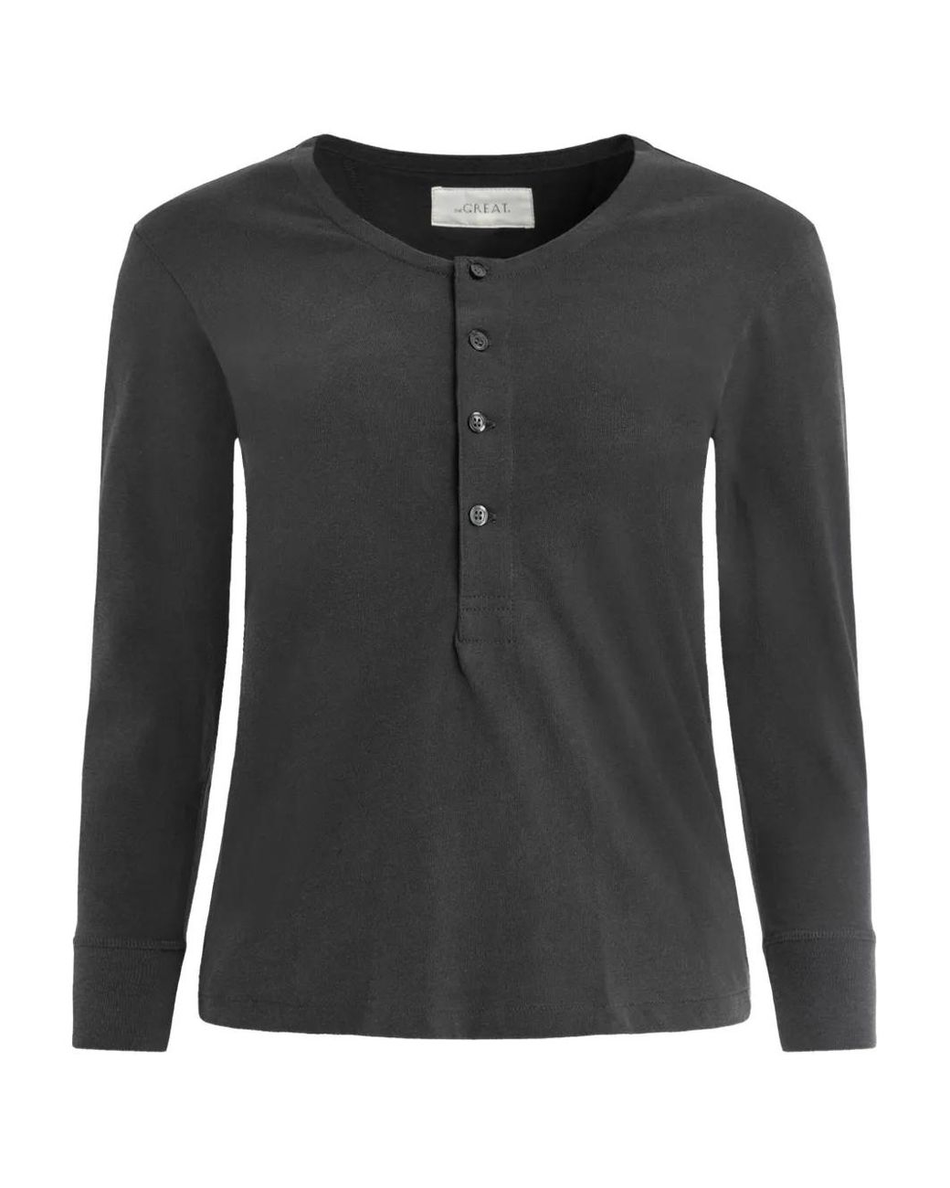 The Great Black Buttoned Top