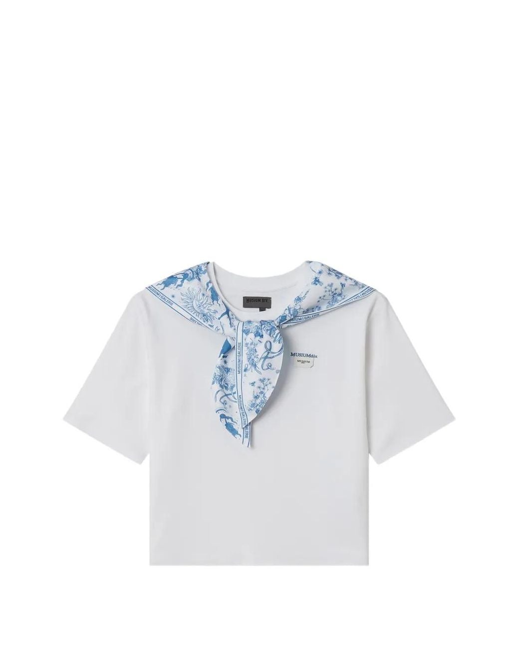Musium Div. Blue Scarf-Detail T-Shirt