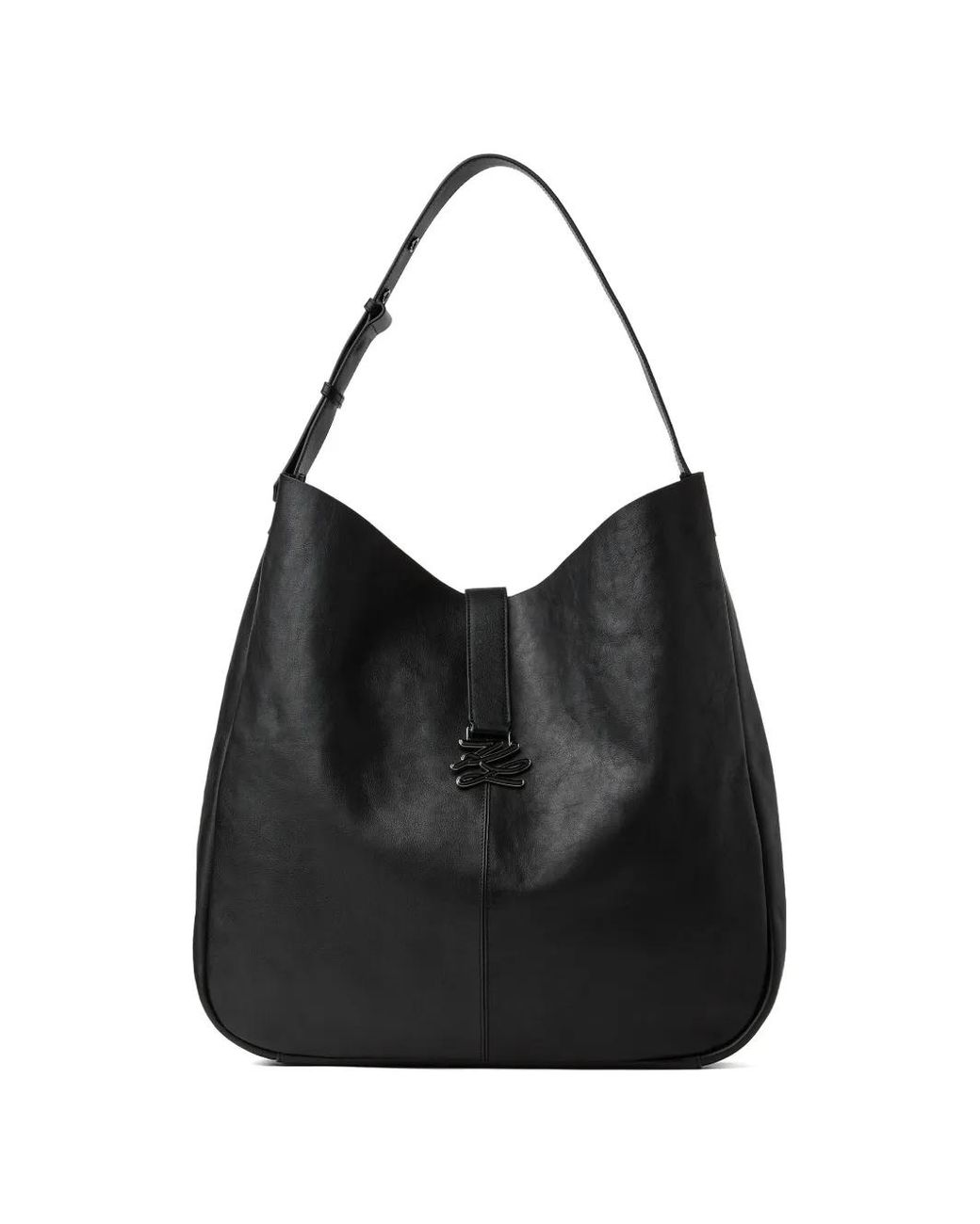Karl Lagerfeld Black Extra-Large K/Autograph Leather Shoulder Bag