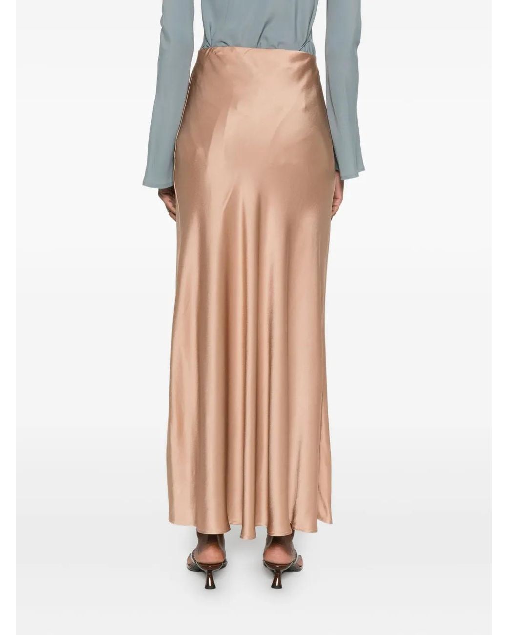 Ottod'Ame Natural Bias-Cut Satin Skirt