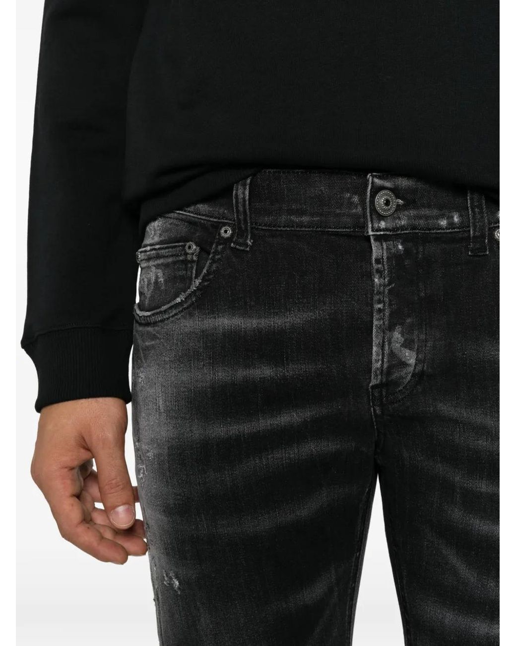 Vaqueros Con Efecto Envejecido Dondup de hombre de color Gray