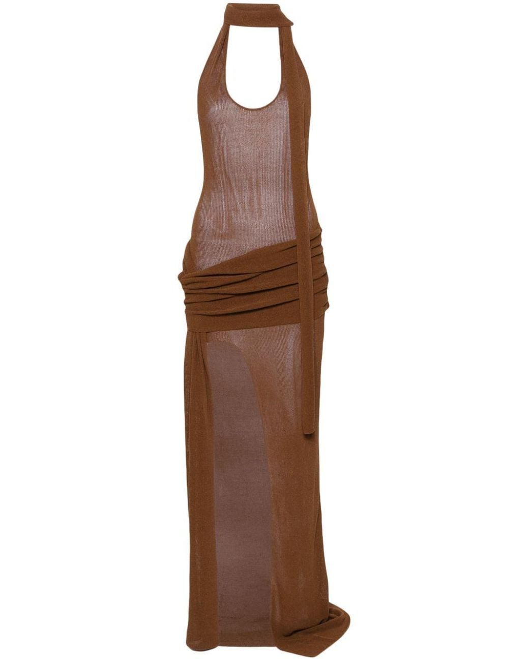 AYA MUSE Alya Maxi Dress in Brown | Lyst