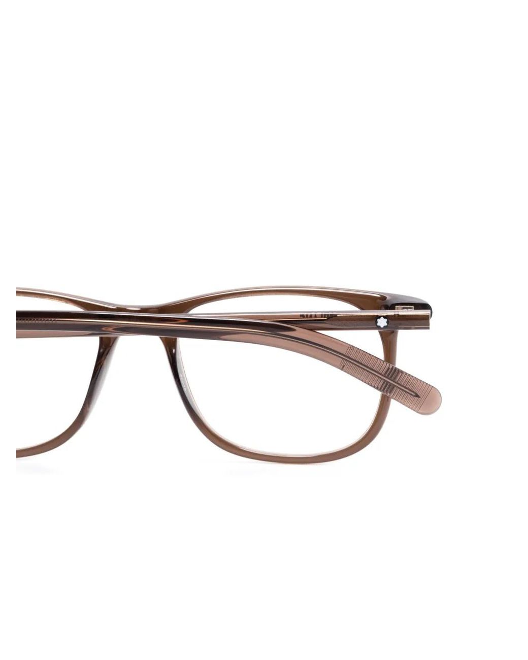 Montblanc Brown Square-Frame Glasses for men
