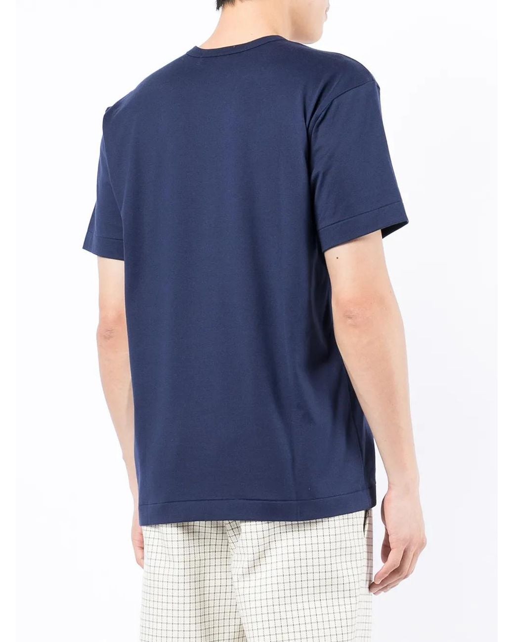 COMME DES GARÇONS PLAY Blue Logo-Print Short-Sleeved T-Shirt for men
