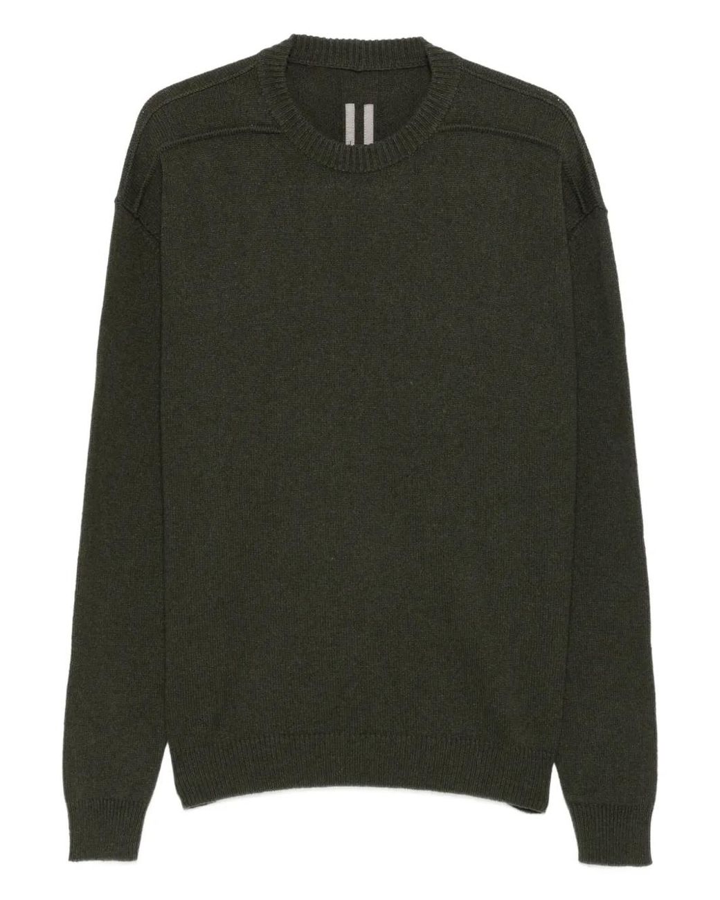 Rick Owens Green Round-Neck Sweater for men