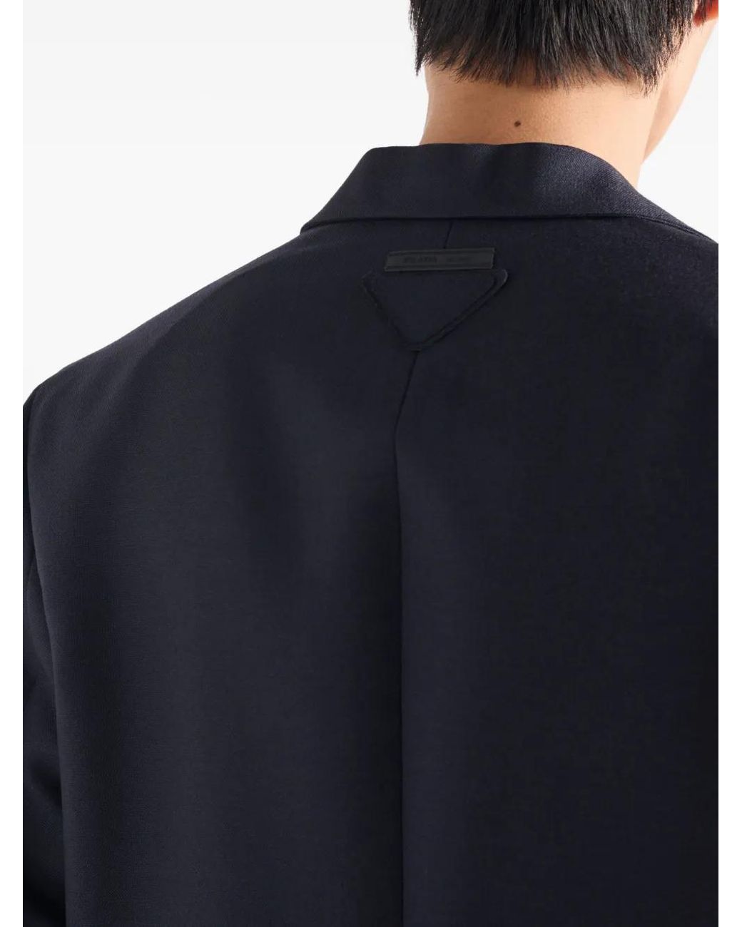Prada Blue Wool Classic Fit Sport Coat for men