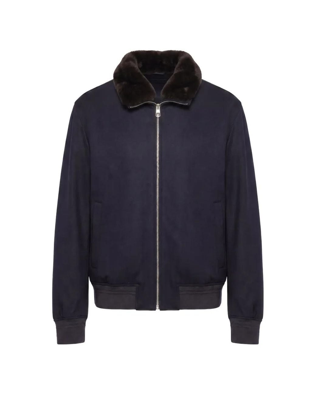 Montecore Blue Zip-Up Bomber Jacket for men
