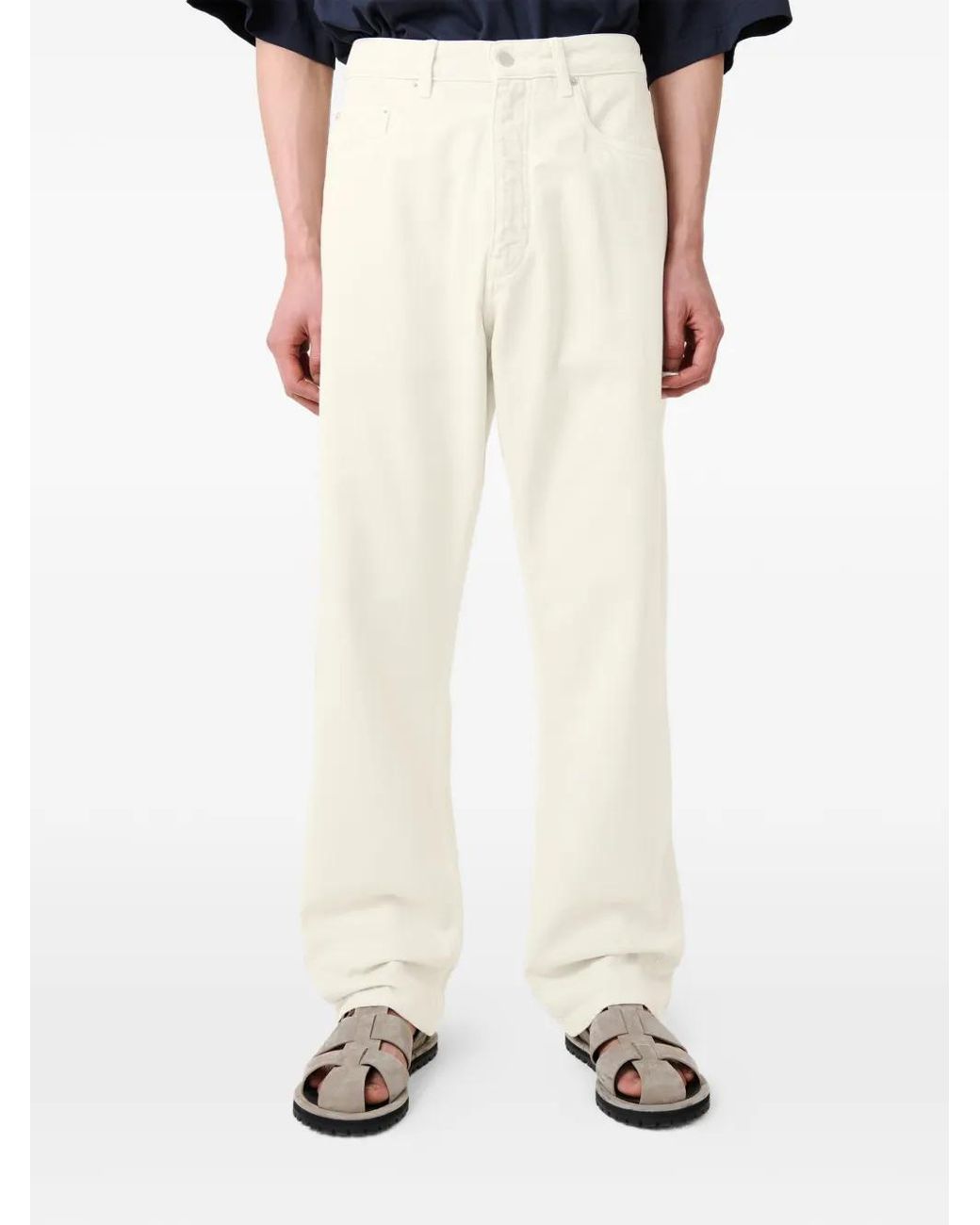 Studio Nicholson White Jean Riso À Cinq Poches for men