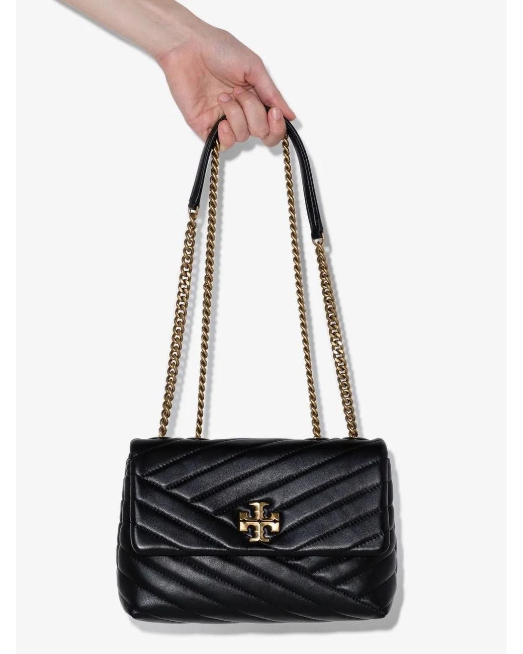Tory Burch Black Kira Small Leather Shoulder Bag