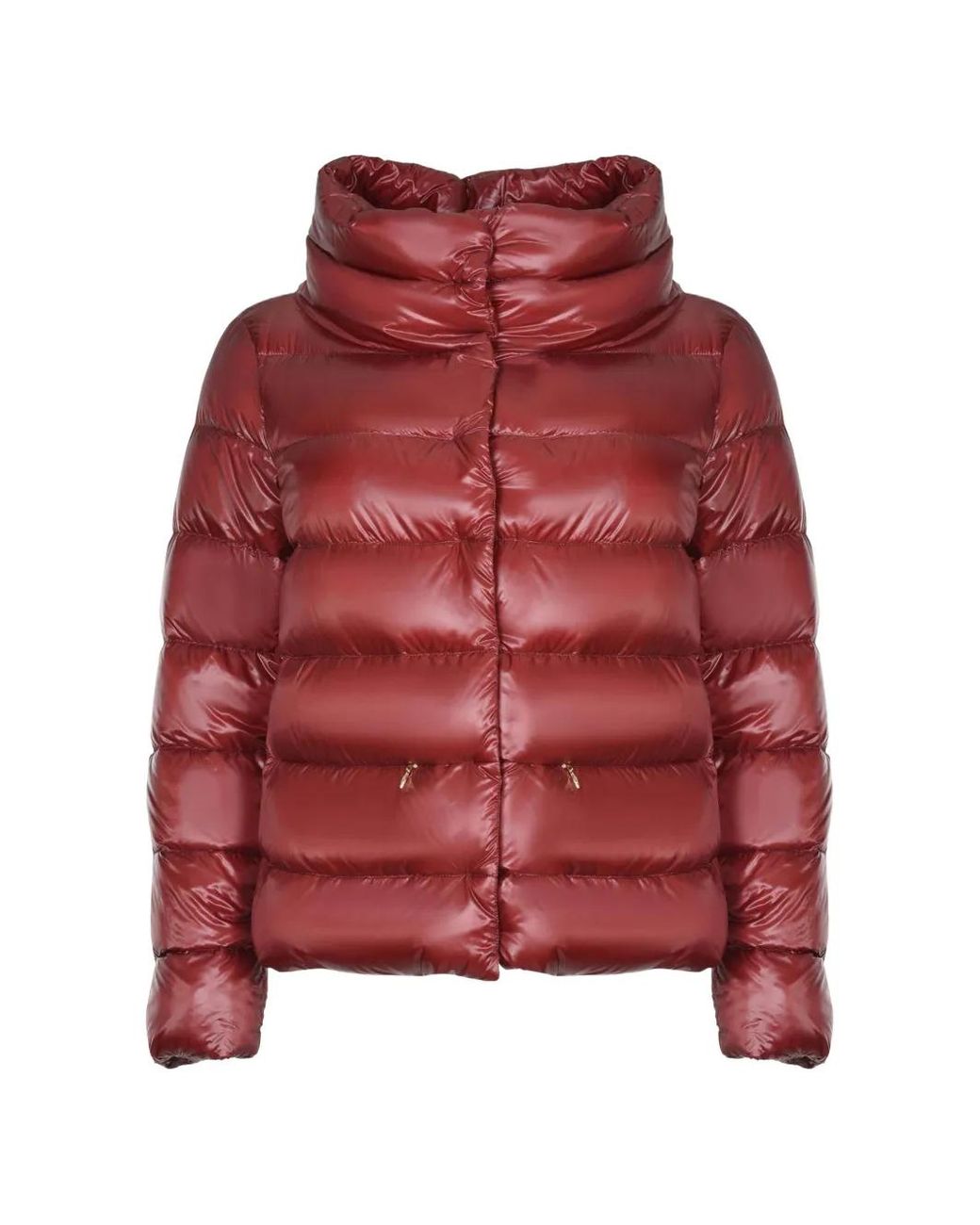 Herno Red Quilted High-Neck Jacket