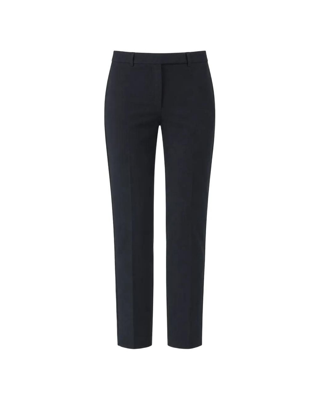 Max Mara Blue Pressed-Crease Straight-Leg Trousers