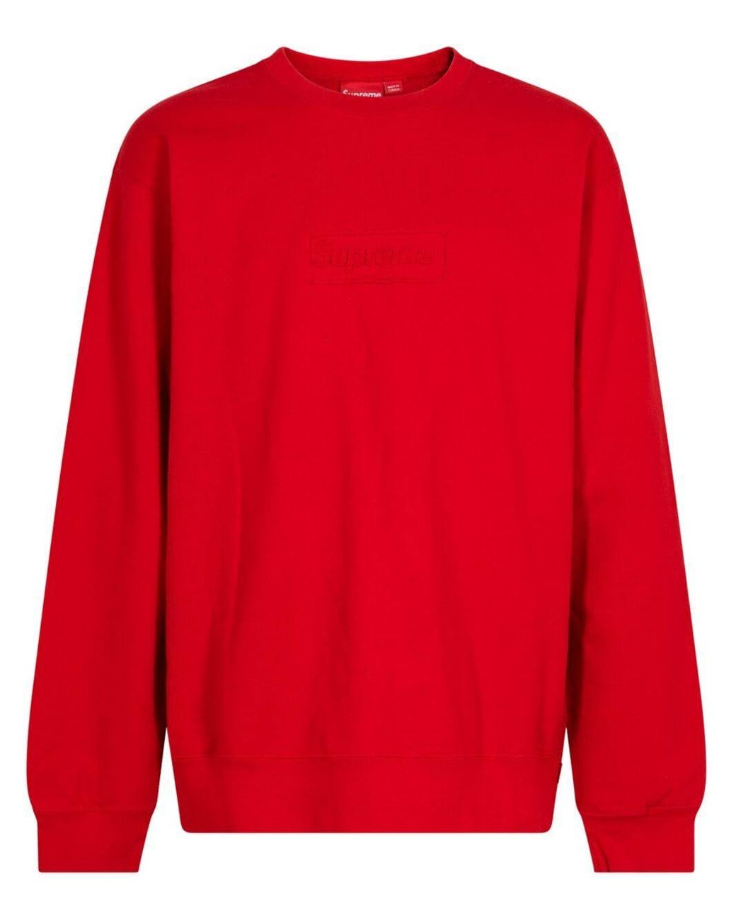 Supreme Cutout Logo Crew-neck Sweatshirt in Red for Men