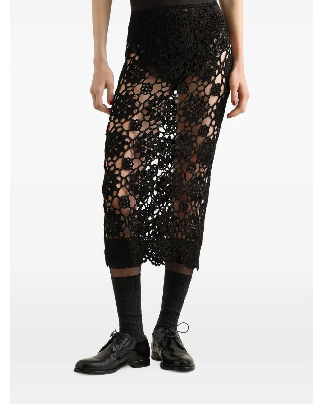 Dolce & Gabbana Black Cotton Skirt