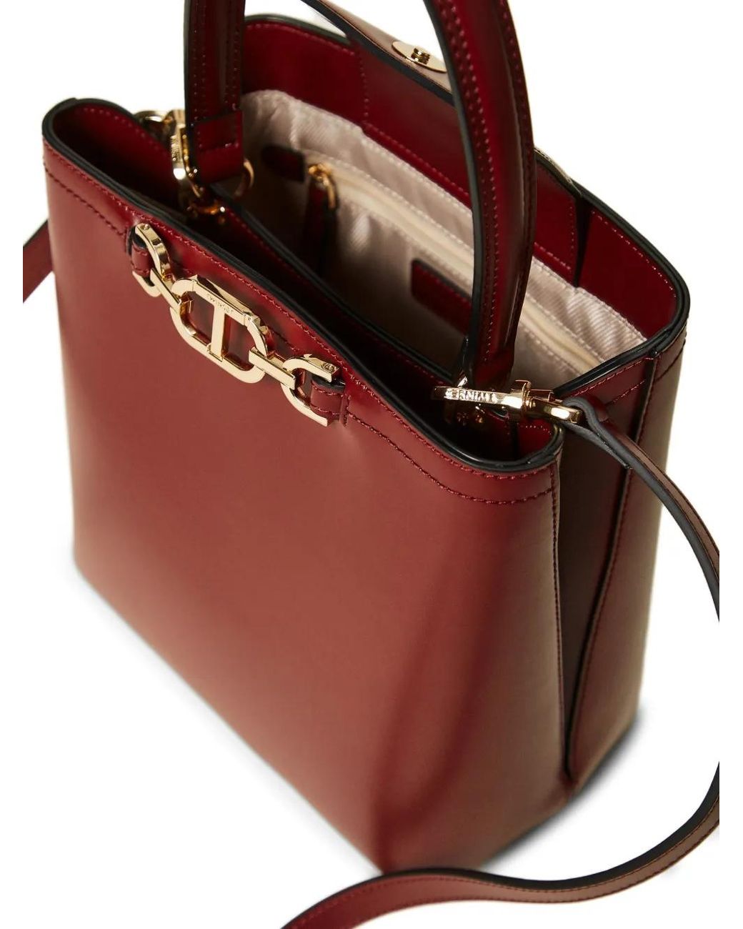 Twinset First Class Bucket-Tas Met Schakelketting in het Red