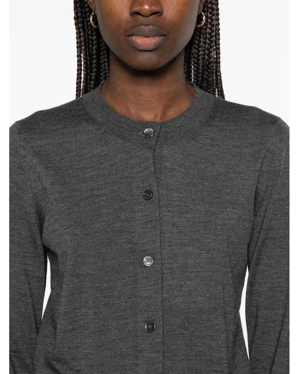 Burberry Gray Wool Cardigan