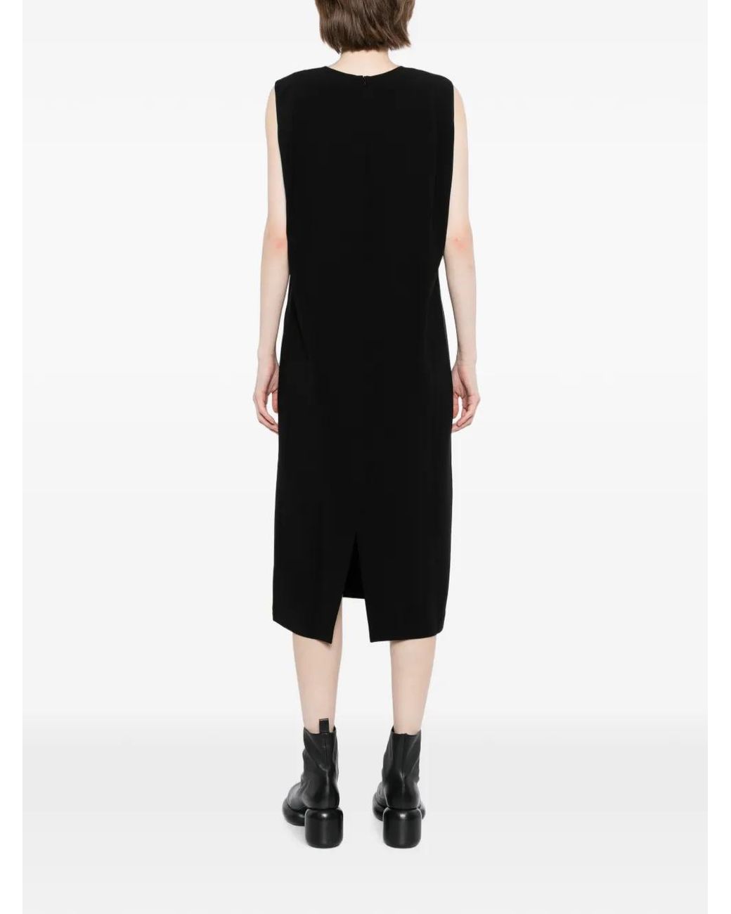 JNBY Black Robe Mi-Longue À Découpes À La Taille