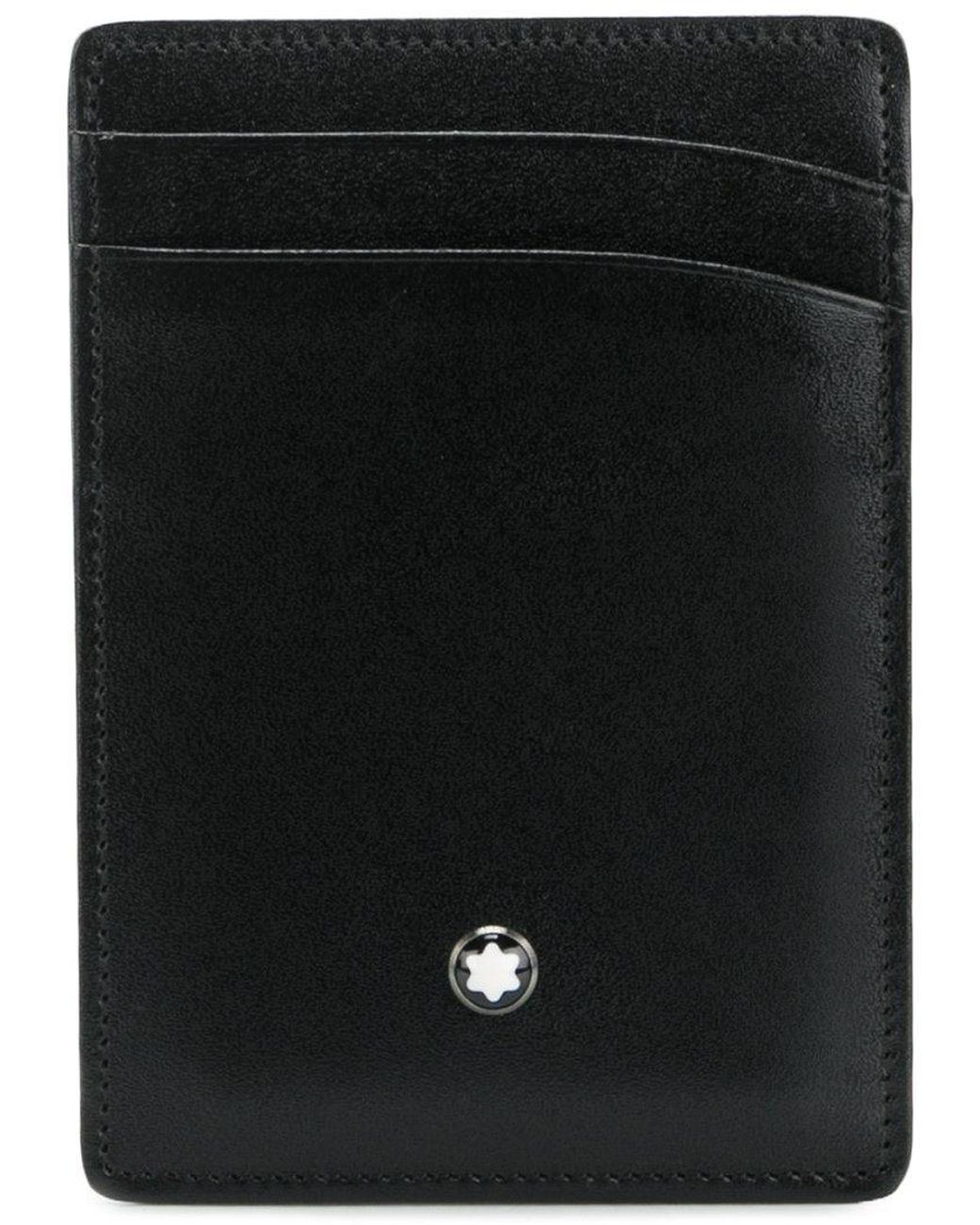 Montblanc Leather Money Clip Cardholder in Black for Men Lyst