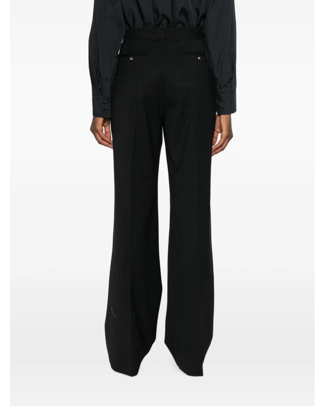 Dolce & Gabbana Black Pantalon Ample À Design Plissé