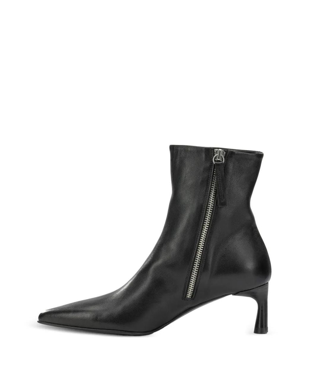 Halmanera Black Bottines En Cuir À Bout Pointu
