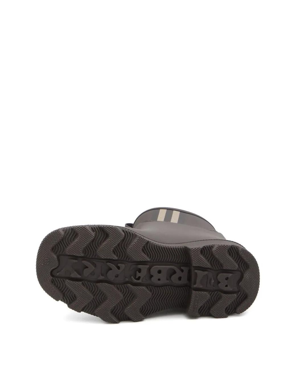 Burberry Black Rubber Marsh Stamp Low Boots