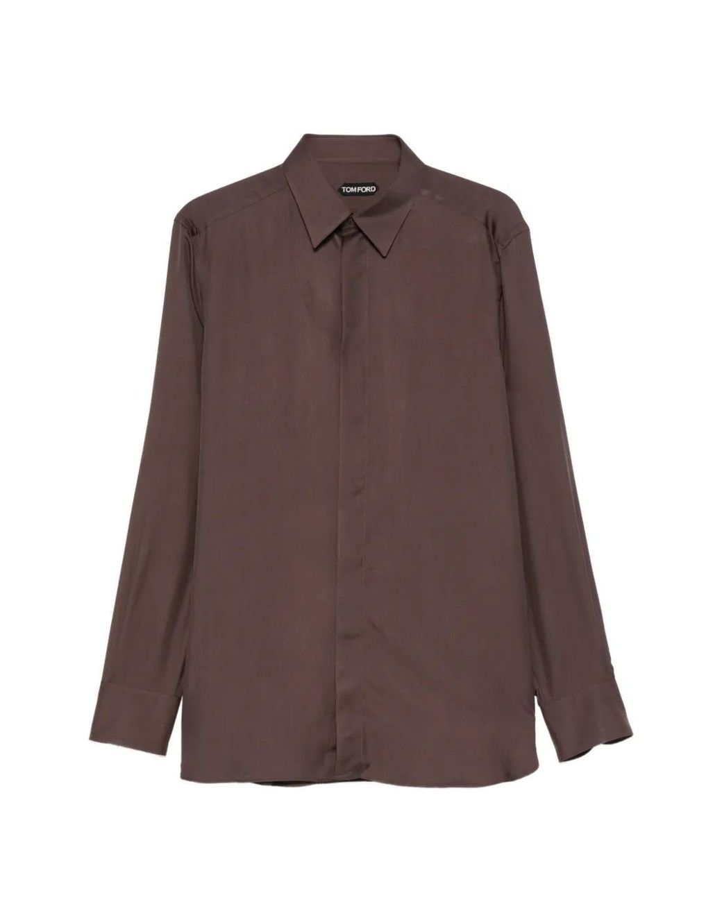 Tom Ford Brown Chemise À Fermeture Dissimulée for men