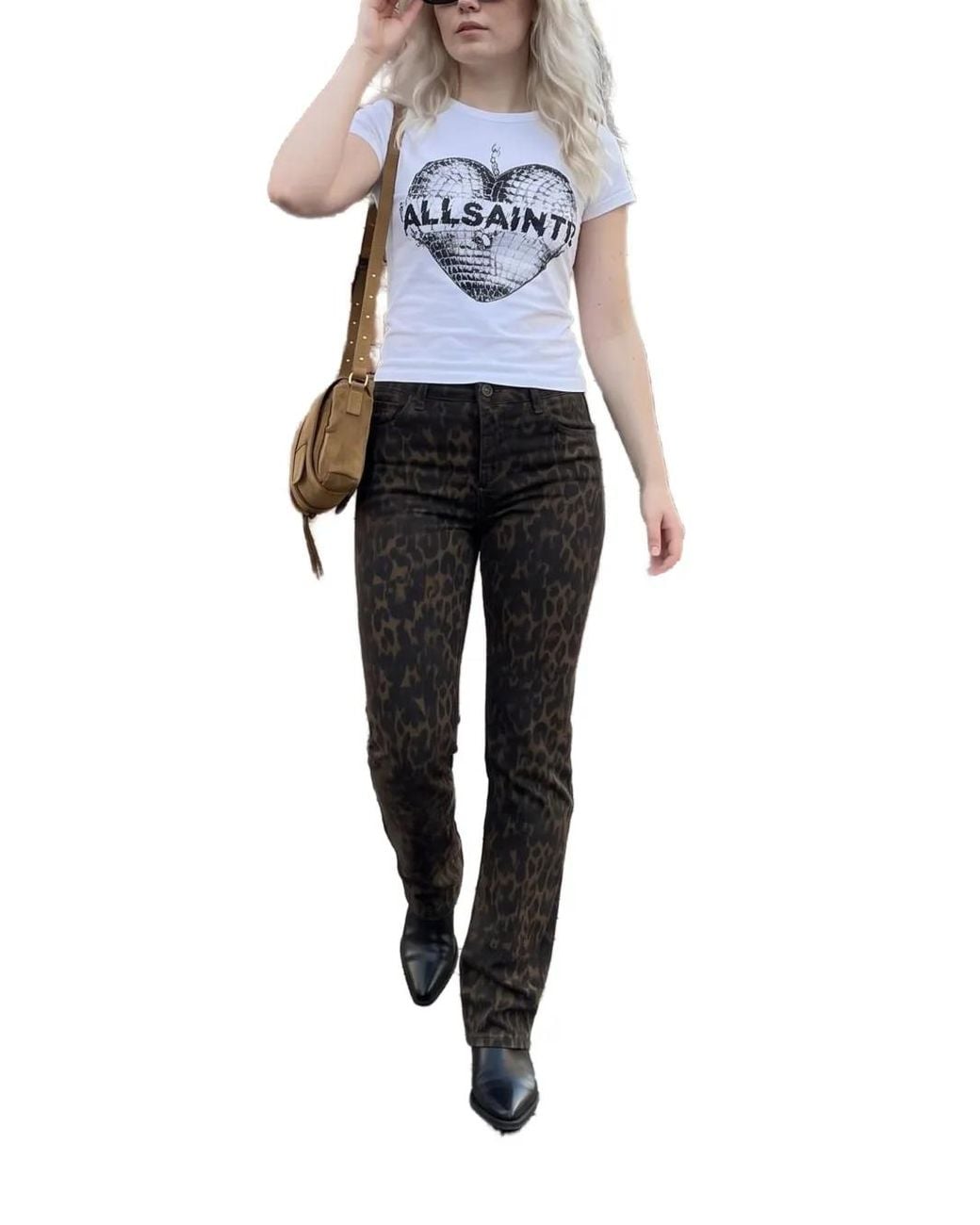 AllSaints White Graphic-Print T-Shirt