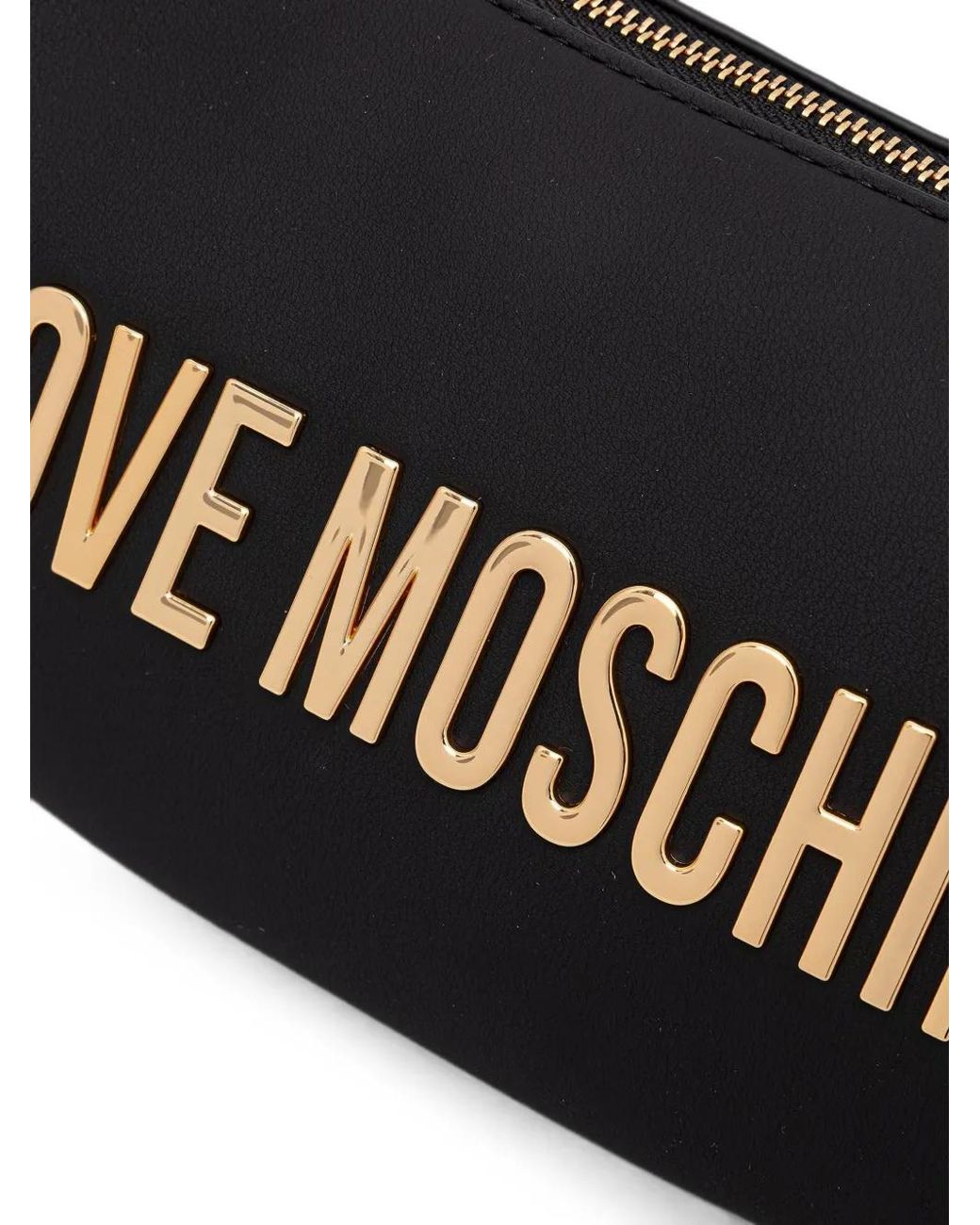 Love Moschino Black Logo-Plaque Shoulder Bag