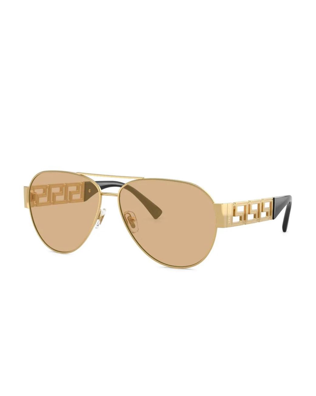 Versace Natural Greca Pilot Sunglasses for men