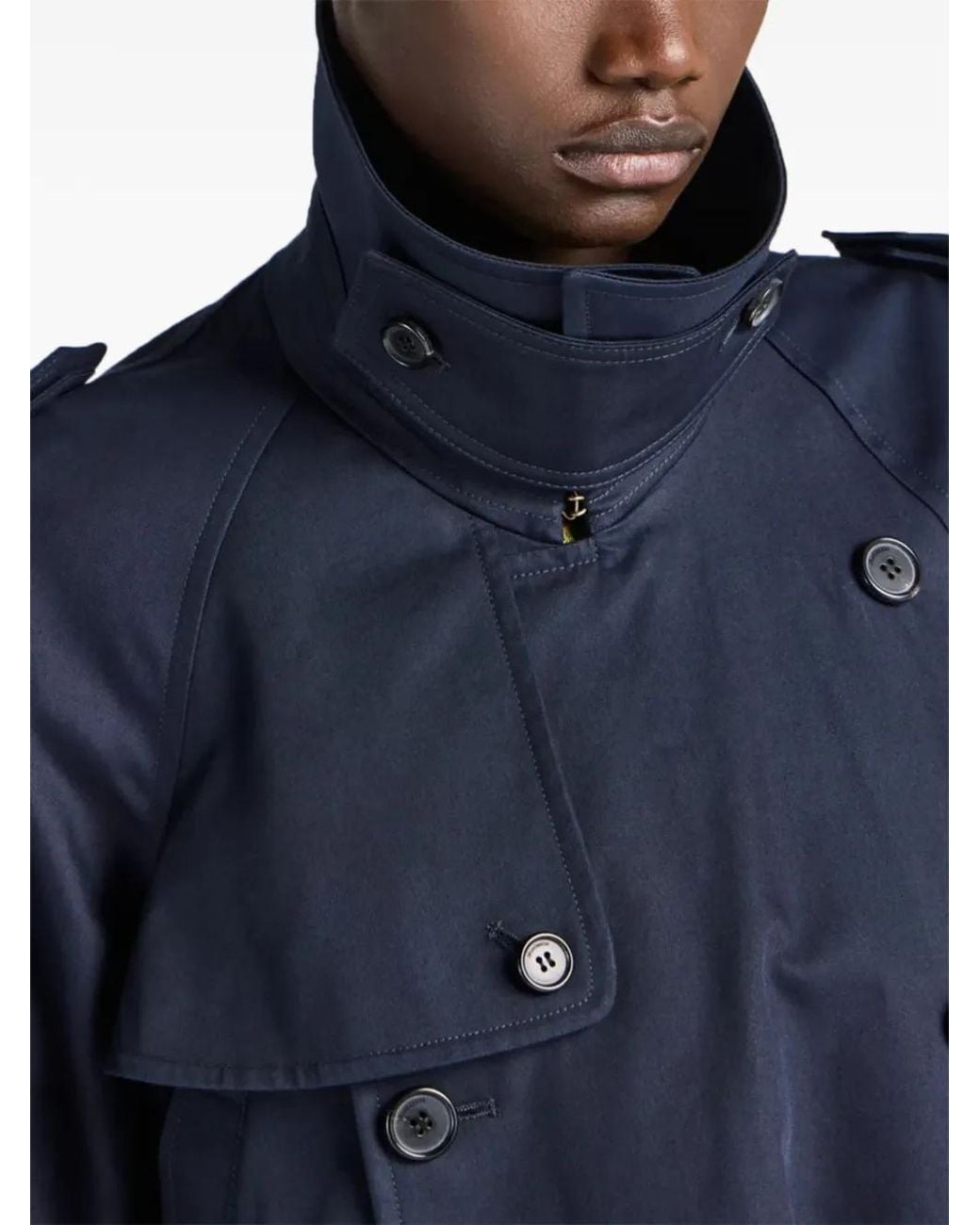 J.W. Anderson Blue Belted Boxy-Fit Cropped Parka Jacket