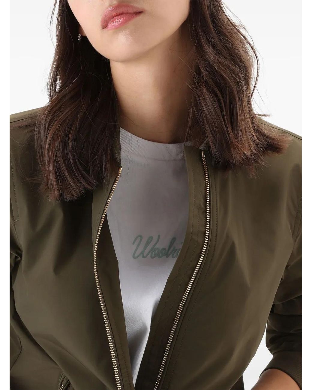Woolrich Green Charlotte Bomber Jacket