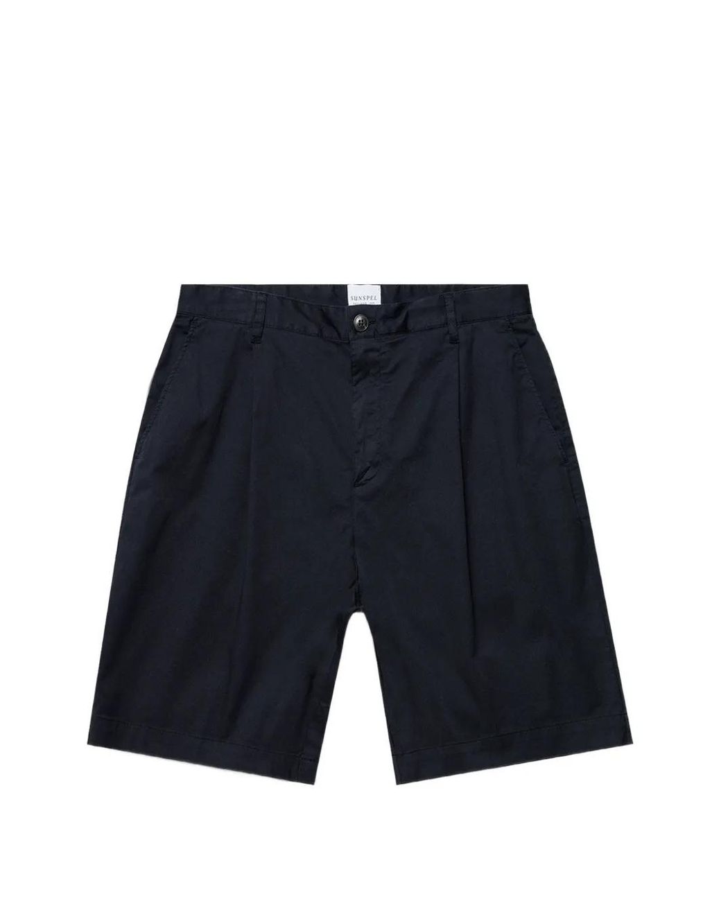 Sunspel Blue Pleated Shorts for men