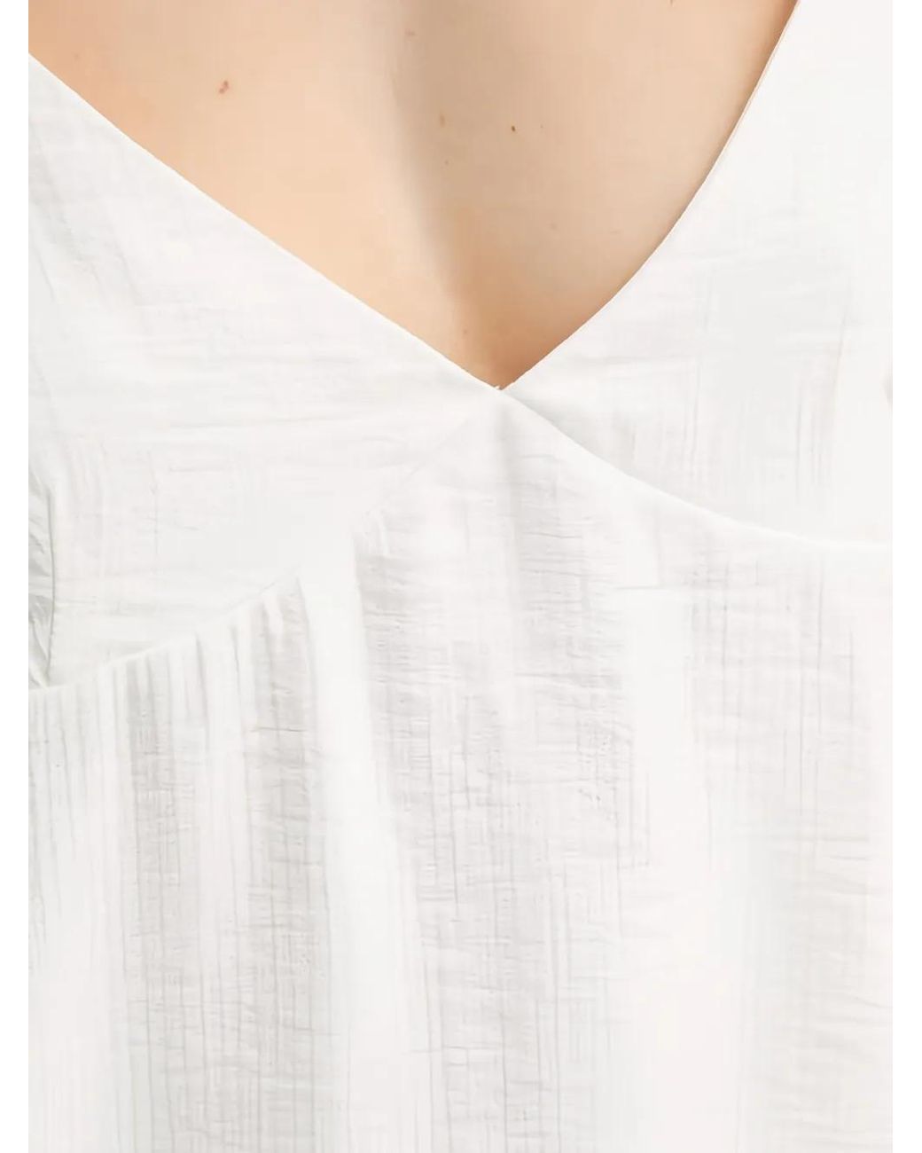 Gestuz White Gzcamila V-Neck Blouse