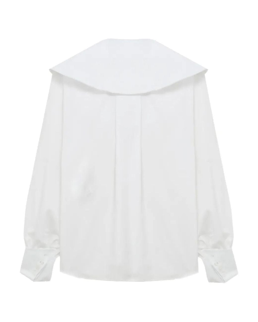 Noir Kei Ninomiya White Ruffled-Collar Blouse