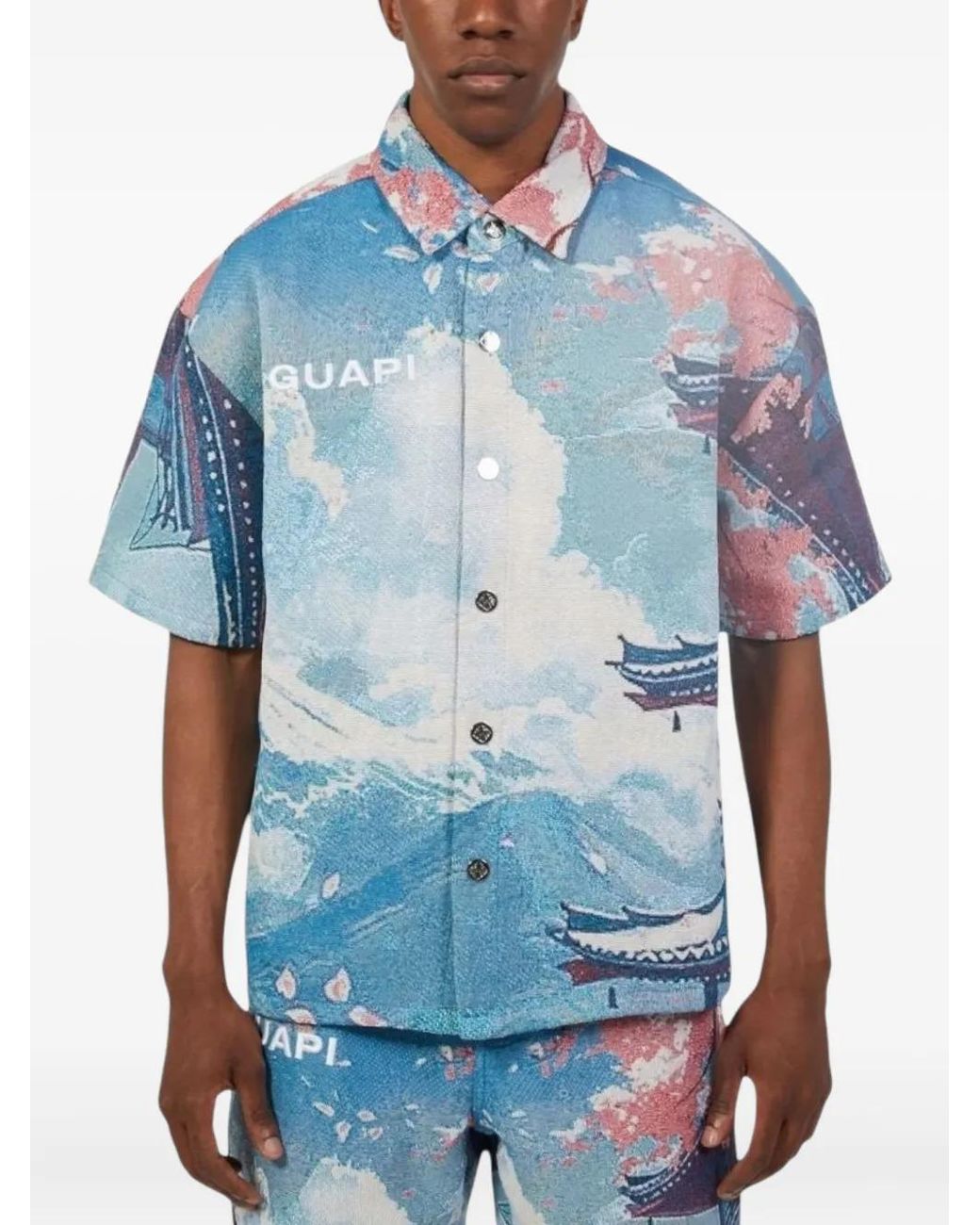 GUAPI Tokyo Tapestry Shirt in Blue for Men | Lyst