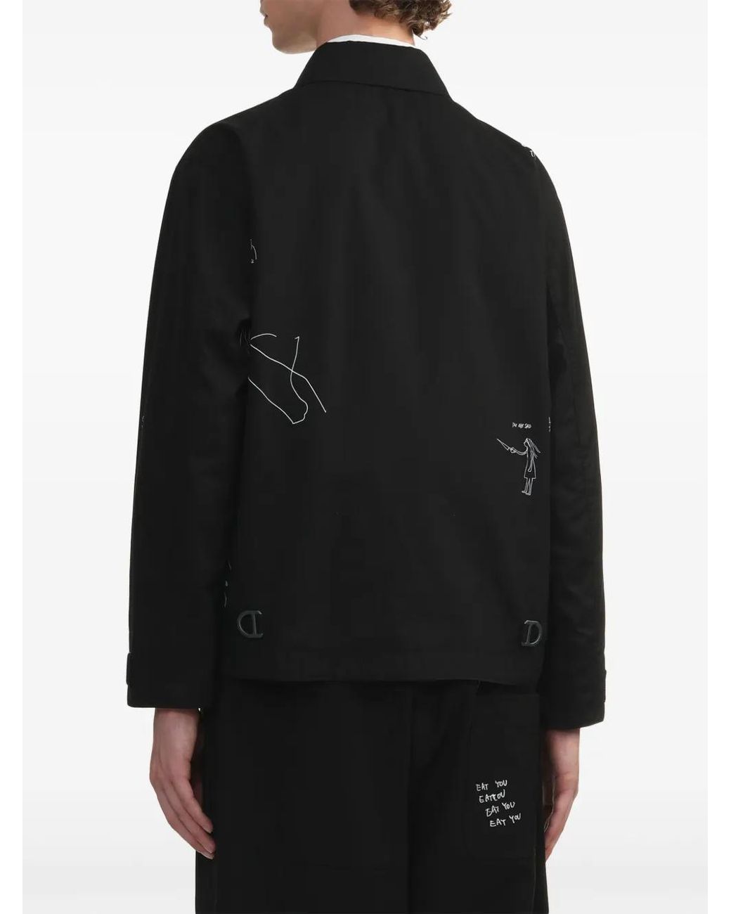 Undercover Black Cotton Shirt Jacket for men