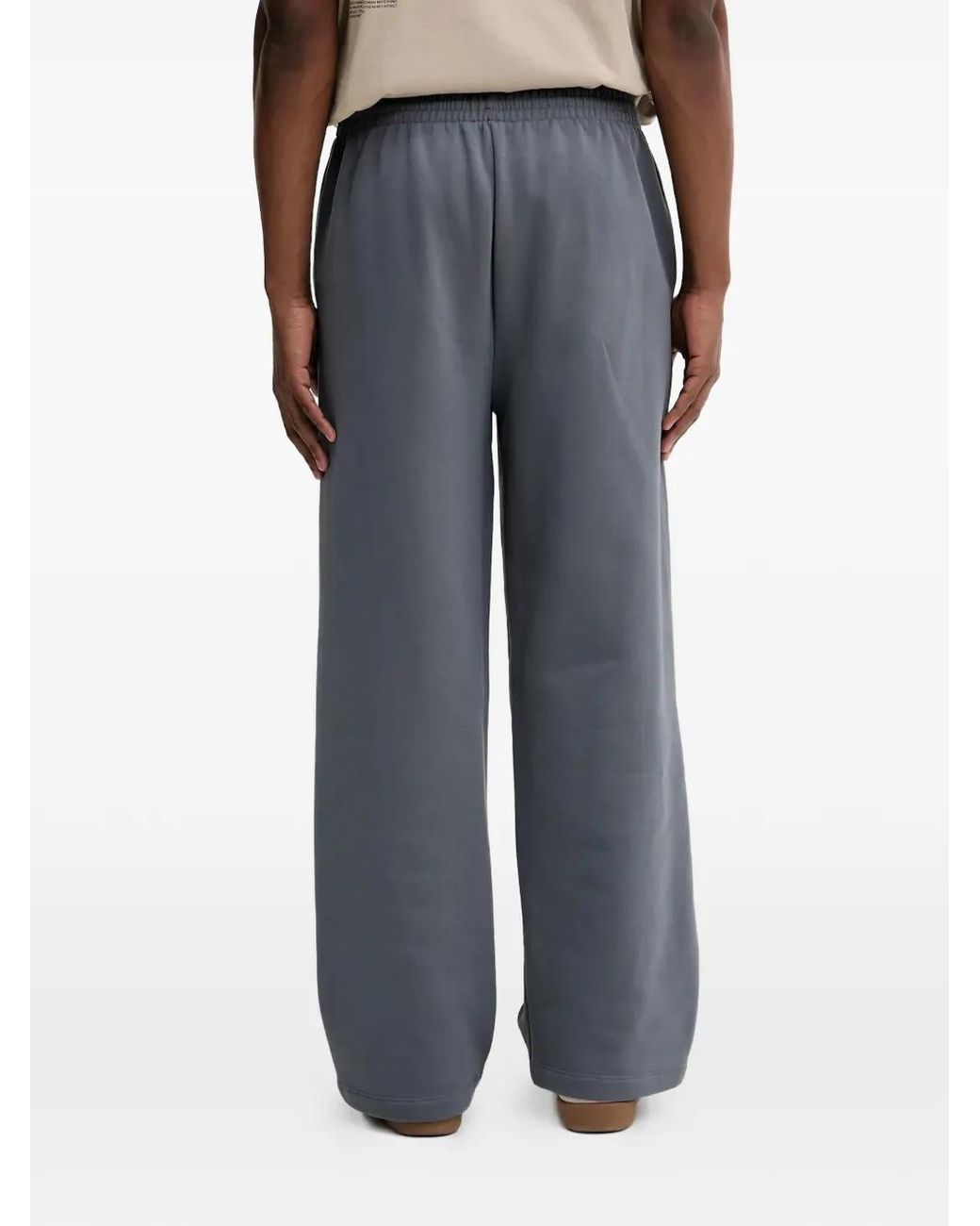 PANGAIA Gray Drawstring Wide-Leg Track Pants