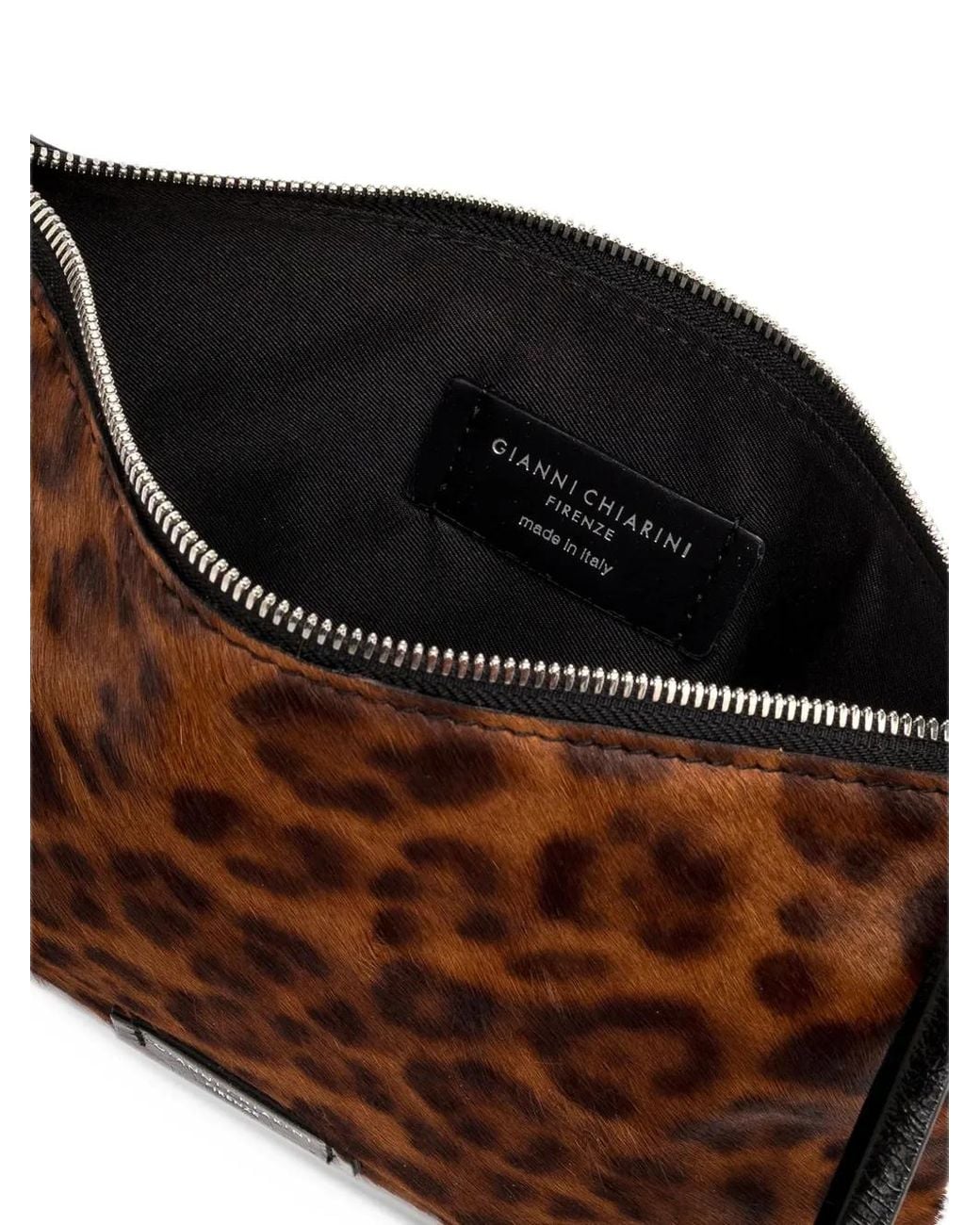 Gianni Chiarini Brown Hermy Leopard-Print Crossbody Bag