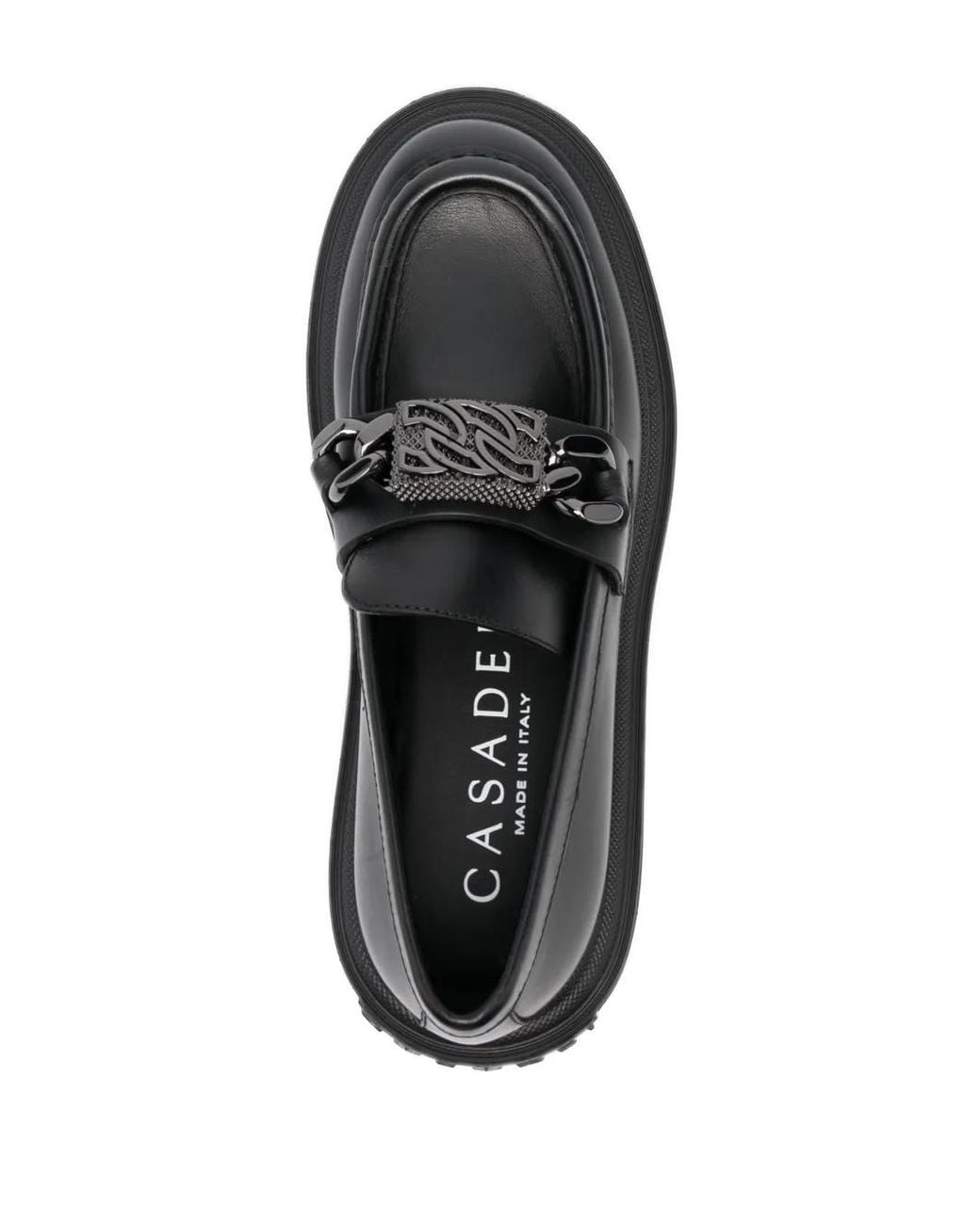 Casadei Black Logo-plaque Loafers