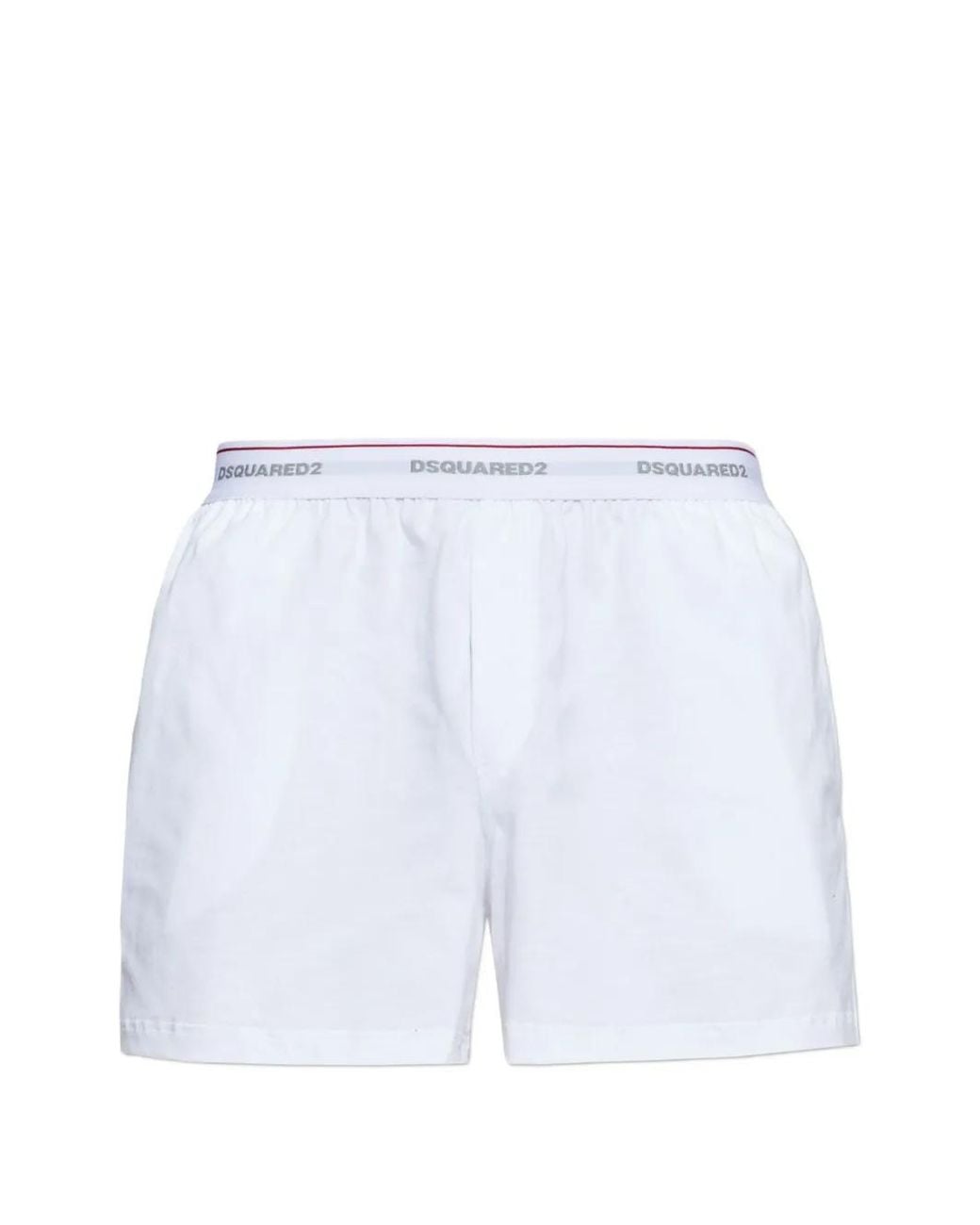 DSquared² White Logo Trunks for men